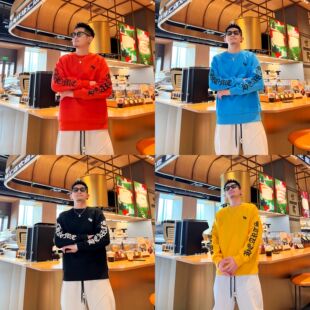 2026新款百搭时尚潮流个性美式潮牌宽松圆领套头长袖刺绣男款卫衣