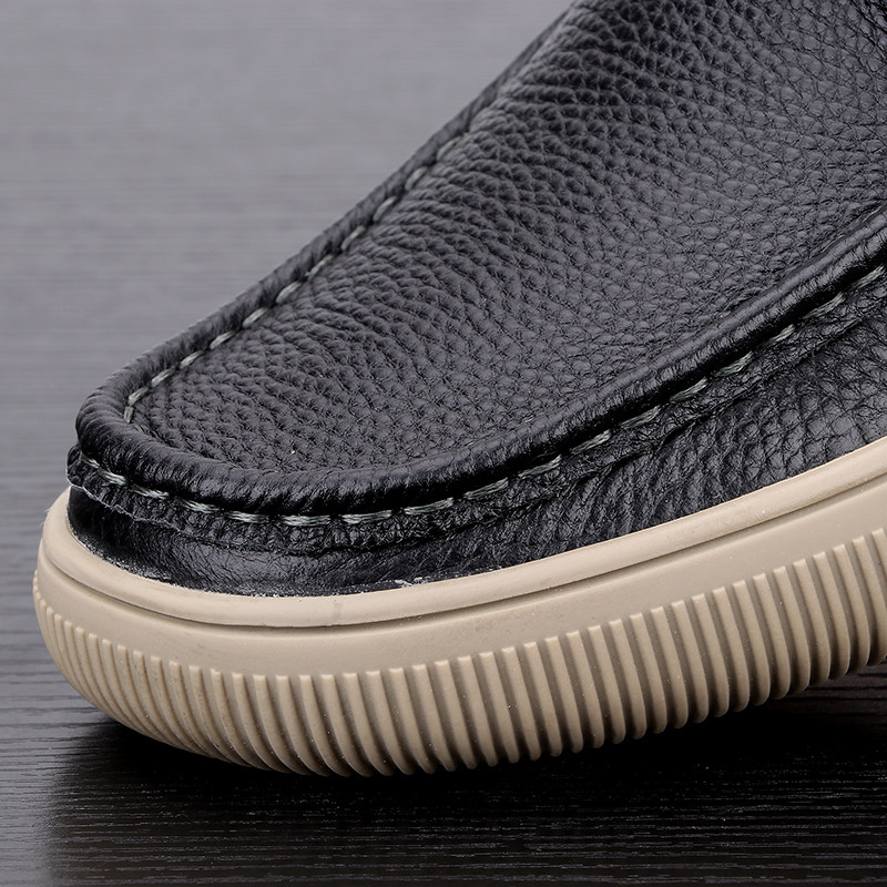 대외 무역  가죽 남성 캐주얼 가죽 신발 영국 다재다능한 레이스 업 운동화 부드러운 밑창 통기성 있고 편안한 드라이빙 슈즈