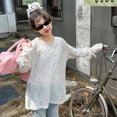 女童防晒衣外套夏2025新款儿童多巴胺穿搭中大童洋气时髦长袖上衣