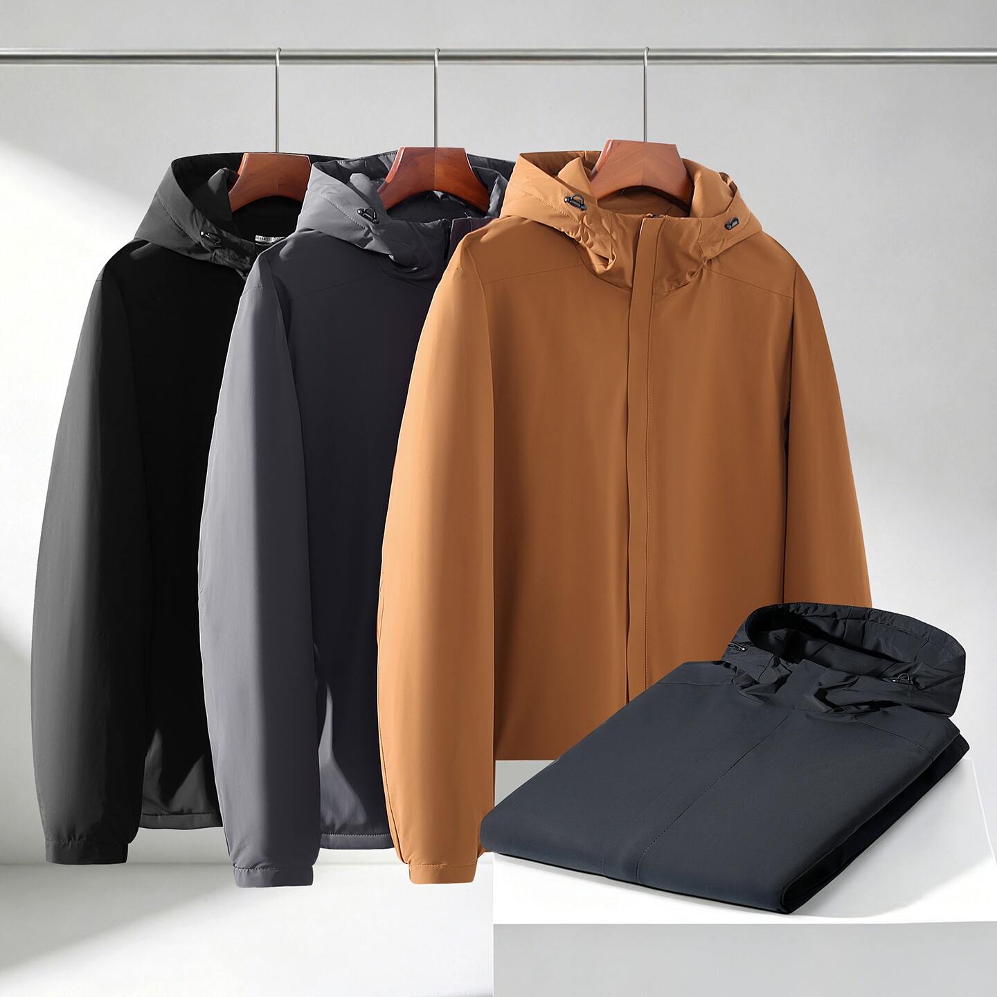 大码男秋冬户外工装加厚棉服