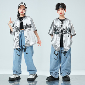 儿童街舞套装hiphop潮服男童定制棒球服外套演出服炸街爵士走秀春