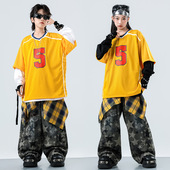 儿童街舞潮服hiphop表演服男童嘻哈酷帅女童元 旦bboy小学生演出服