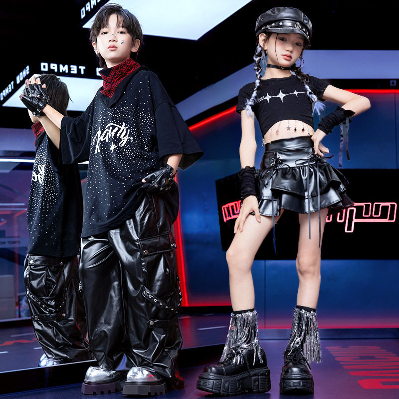 儿童街舞演出服嘻哈爵士舞走秀