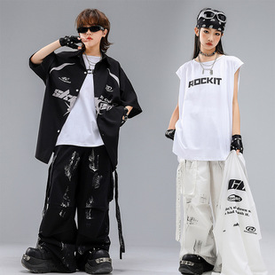 儿童街舞潮服嘻哈男童hiphop演出服popping酷炫少儿培训班练功服
