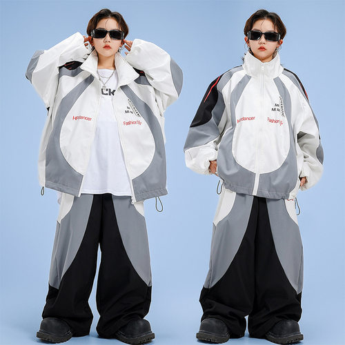潮牌儿童街舞嘻哈演出服户外风