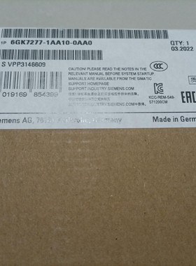 西门子原装全新模块6GK72771AA000AA0。