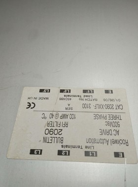 AB罗克韦尔 2090-XXLF-3100 伺服驱动器 滤波