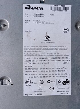 思科交换机ws-c2960-24tc-l