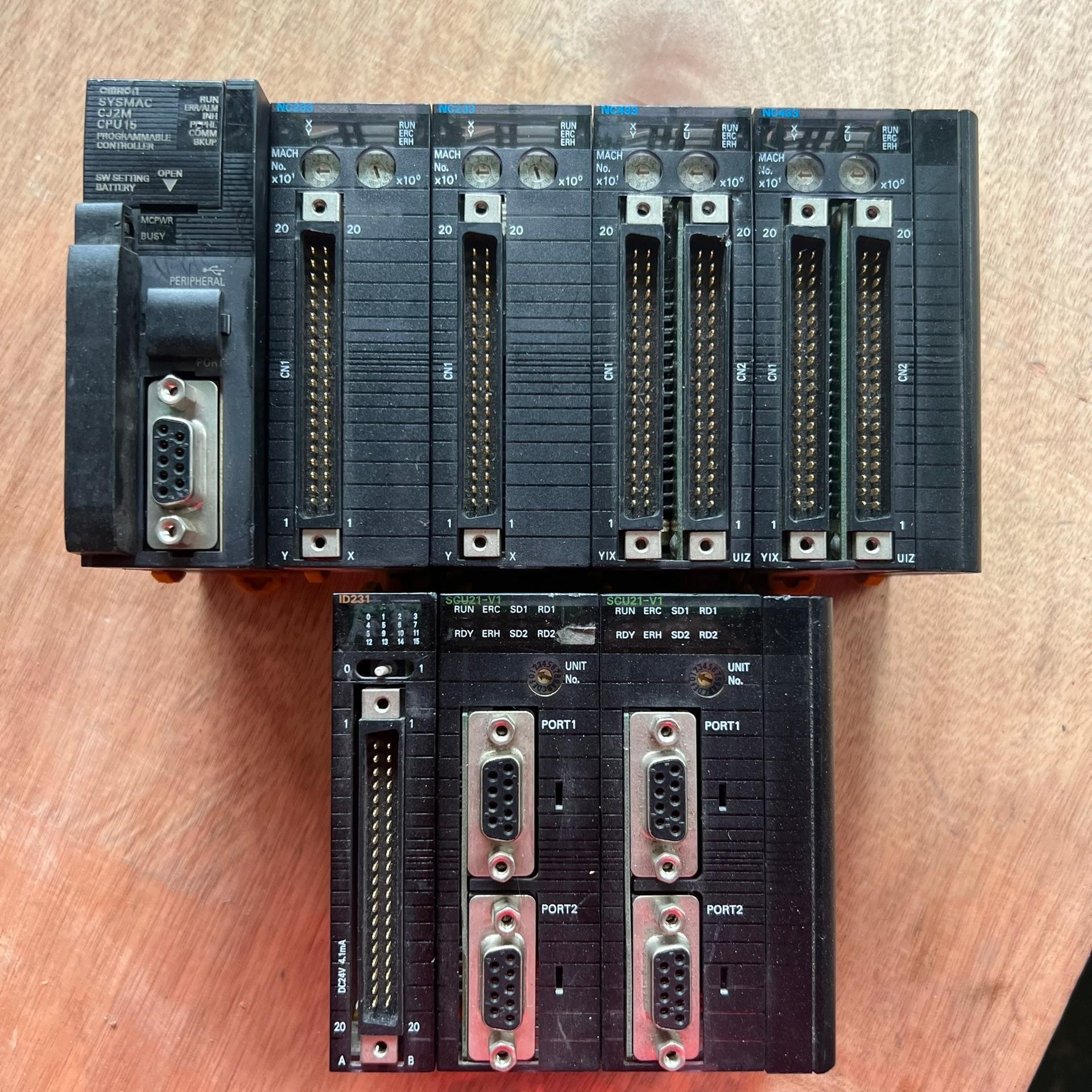 原装拆机欧姆龙PLC,CJ2M-CPU15,CJ1W-NC4