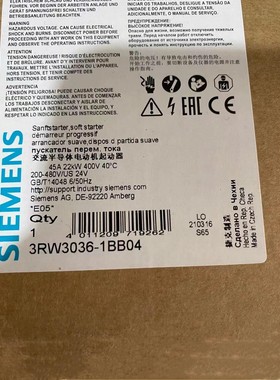 3RW3036-1BB14  西门子正品包邮