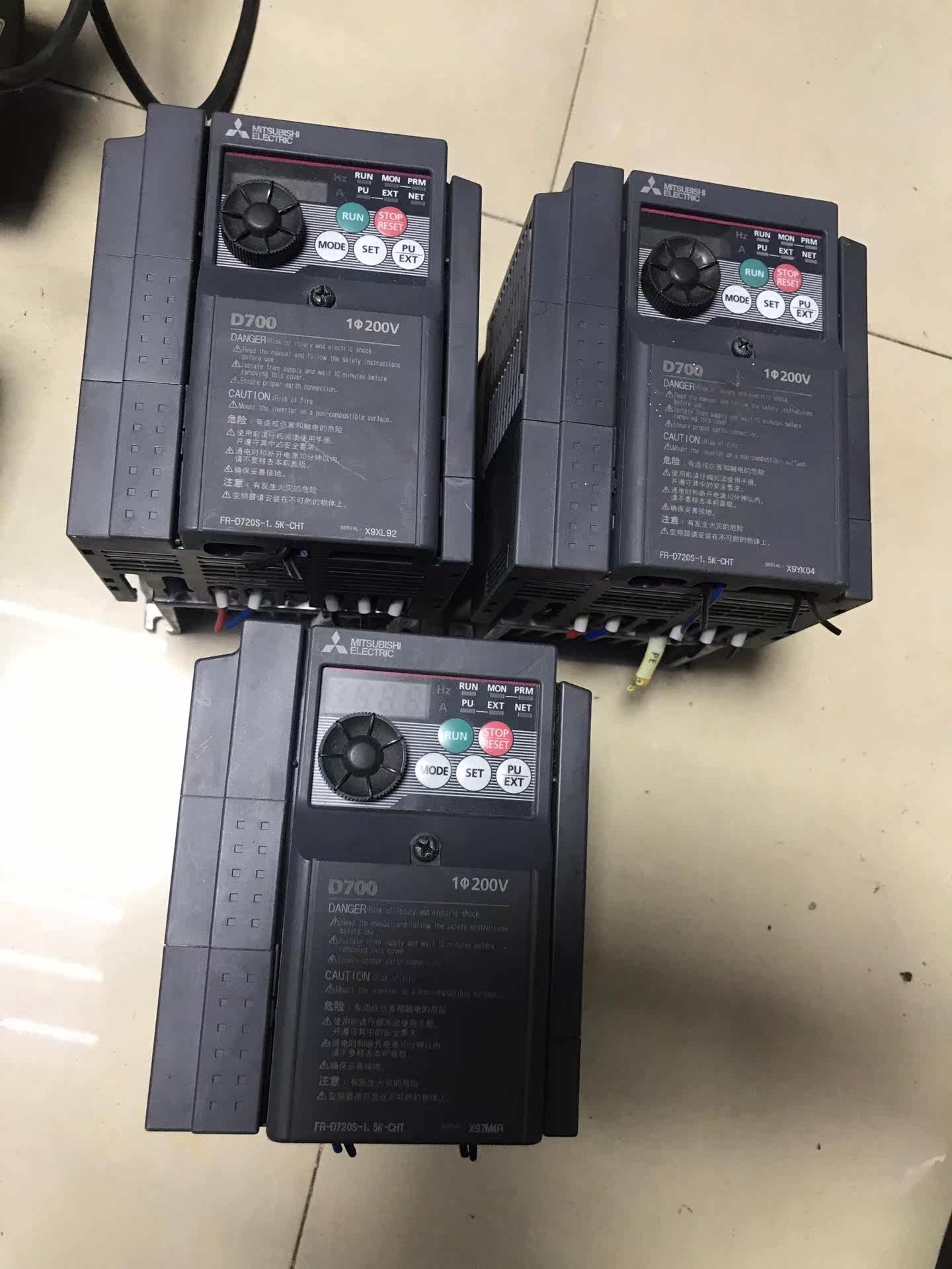 三菱变频器1.5kw，FR-D720S-1.5K-CHT，拆