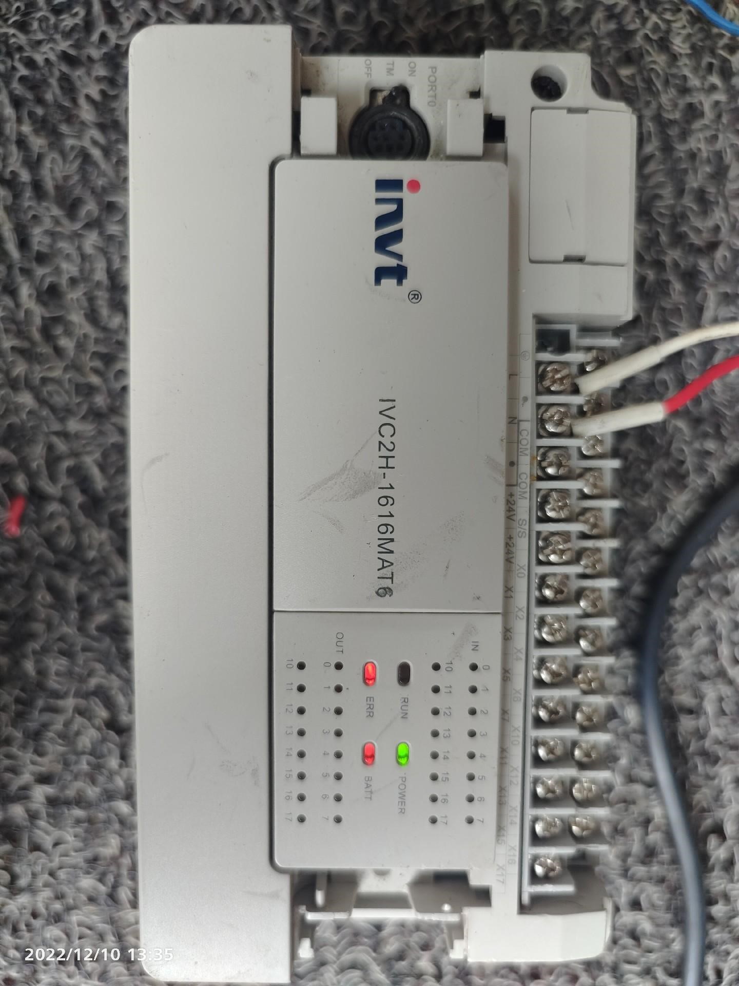 IVC2H-1616MAT6  英威腾PLC，拆机件，电池没