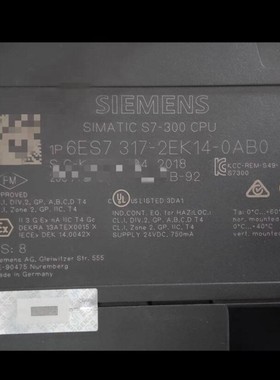 西门子s7-300模块317-2ek14,3152eh14，