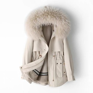 皮草外套皮毛一体内胆可拆卸年轻款 狐狸毛派克服女2025年冬季 新款