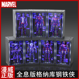 中动玩具正版漫威十周年纪念版钢铁侠全息格纳库套装手办模型礼物