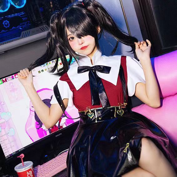 虚拟主播女孩重度依赖cos服糖糖超天酱cosplay游戏制服套装全套-封面