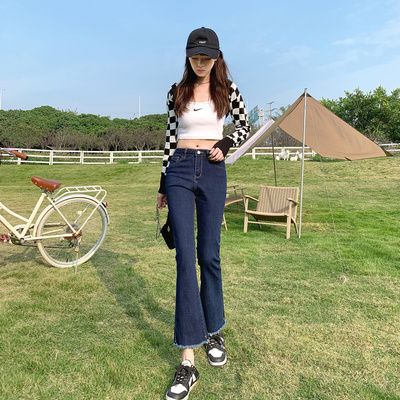 微喇裤八分九分牛仔2025新款裤子