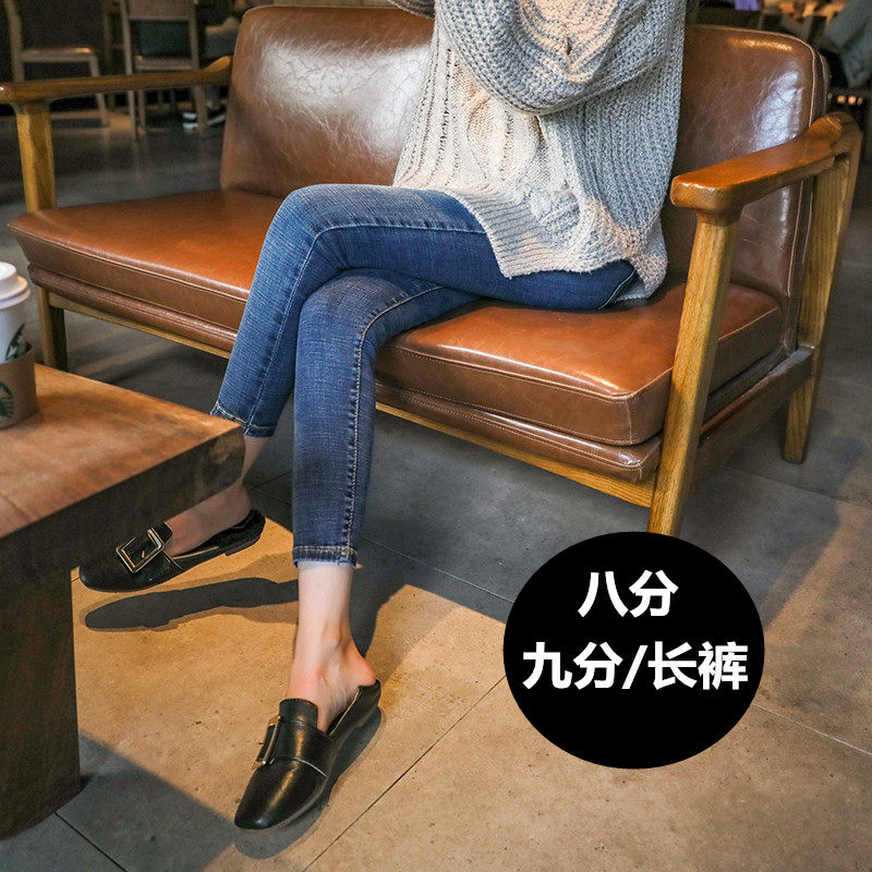 矮小个子2025秋季八分牛仔裤女式九分小脚弹力紧身显瘦高腰铅笔裤