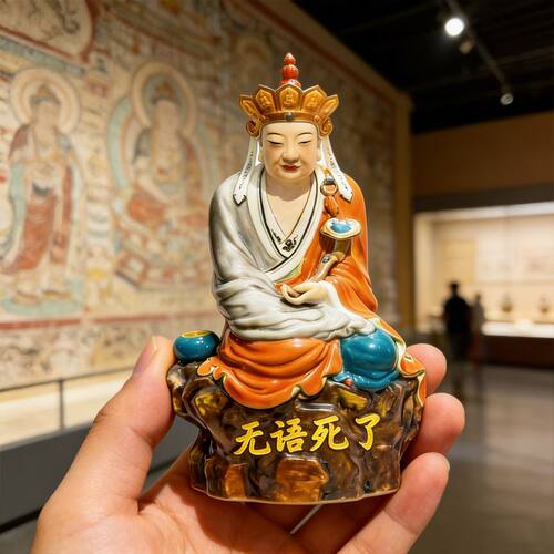 搞怪无语佛树脂浮雕磁吸冰箱贴