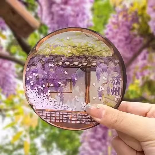 中国城市流沙磁吸贴纪念品