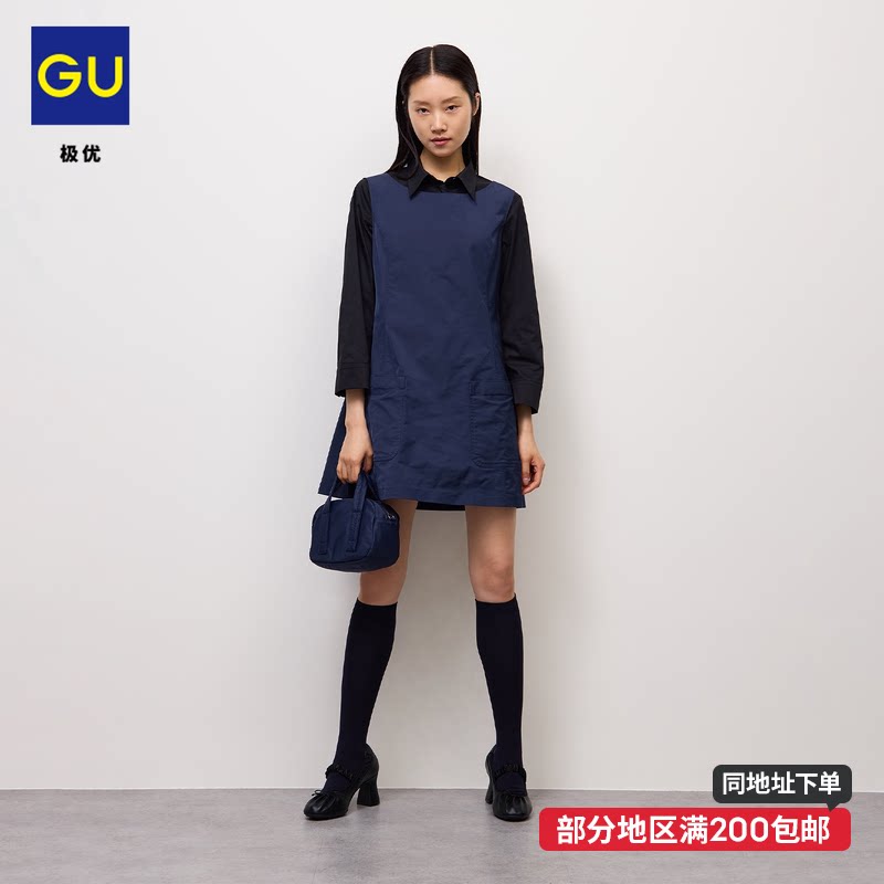 GU极优 女装短款迷你连衣裙无袖款休闲日常2026年秋季新品 361204