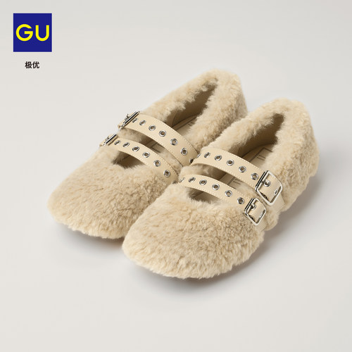 GU极优女式玛丽珍鞋设计师款