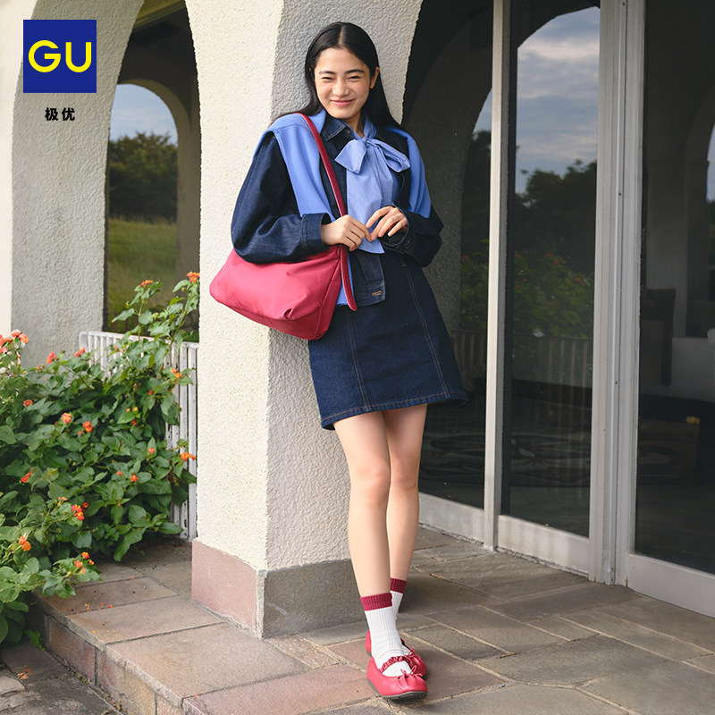 GU极优 女装牛仔裙裤短款休闲时尚百搭水洗2026年春季新品 360148图片