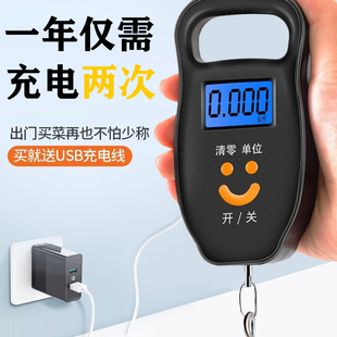 高精度手提电子秤小型便携式吊钩家用迷你精准外卖骑手快递弹簧秤