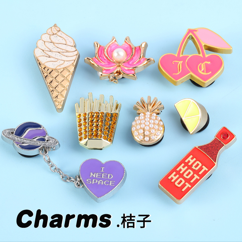 洞洞鞋配饰 适配Crocs鞋花装饰品智必星鞋扣配件DIY 金属钻石配件