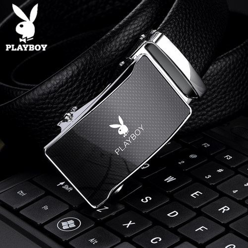 花花公子2025新款男士真牛皮腰带