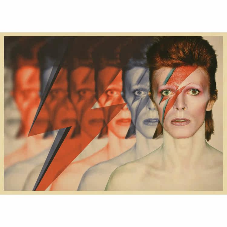 宿舍墙纸咖啡馆海报david bowie 歌手壁纸怀旧复古大卫·鲍伊海报