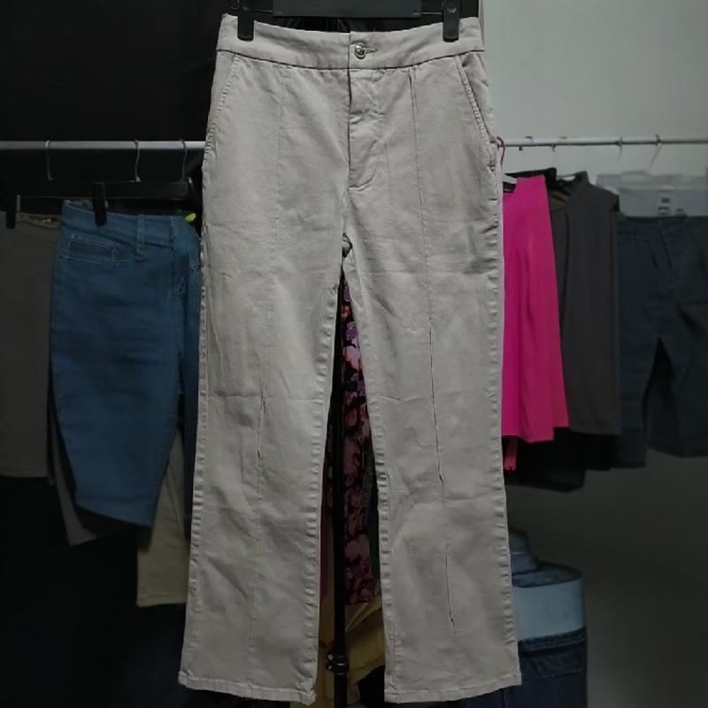 喇叭裤修身九分裤棉2024