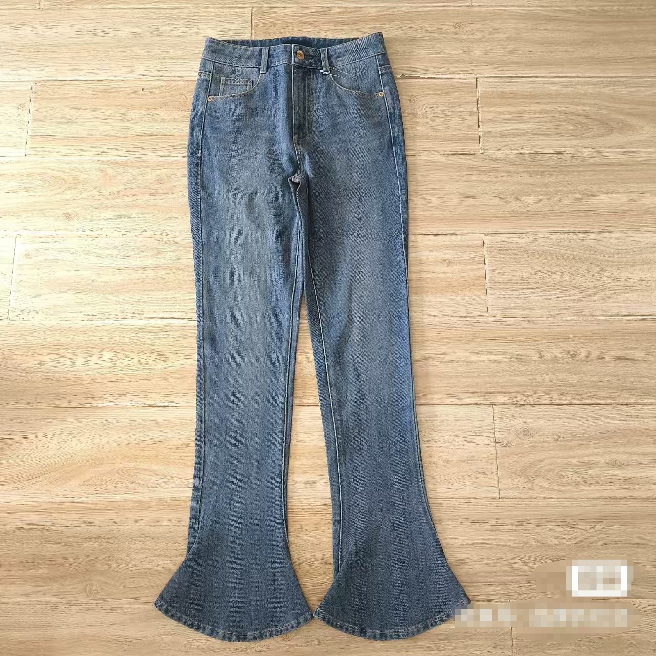 高腰喇叭裤弹力微喇牛仔裤百搭