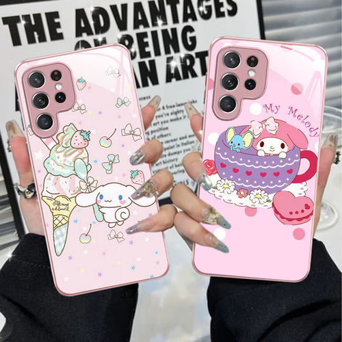 A56苹果17三丽鸥SamsungS25+三星S23ultra手机壳21加S24fe美乐蒂22u玉桂狗54玻璃53case55适用16plus女26外14
