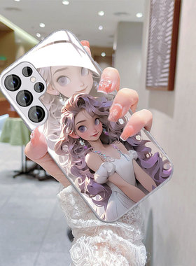 多巴胺case手机壳女适用s23u+三星s24plus可爱卡通s22ULTRA小众A55高级感A54苹果16 14A53带15挂绳A52Samsung