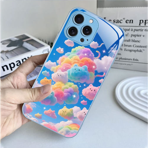 A56苹果17男SamsungS25+三星S23ultra手机壳26加S24fe彩色22u云朵54玻璃53case55适用15plus女21彩虹16cute14