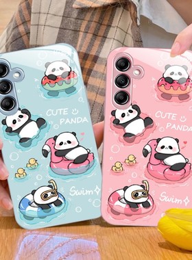 20plus8苹果14SamsungS25三星S24fe手机壳A55熊猫56可爱S22ultra女s23u男54玻璃21+53case52适用34春夏16游泳