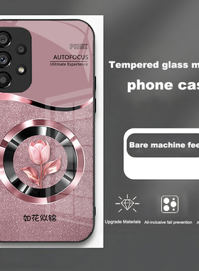 16plus苹果14SamsungS25三星S24fe郁金香A55手机壳S22ultra女s23u加54可爱21+M53case52适用34玻璃73花朵15外