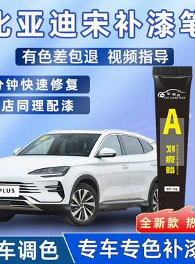 比亚迪宋Plusdmi补漆笔时光灰雪域白色宋Pro汽车专用车漆划痕修复