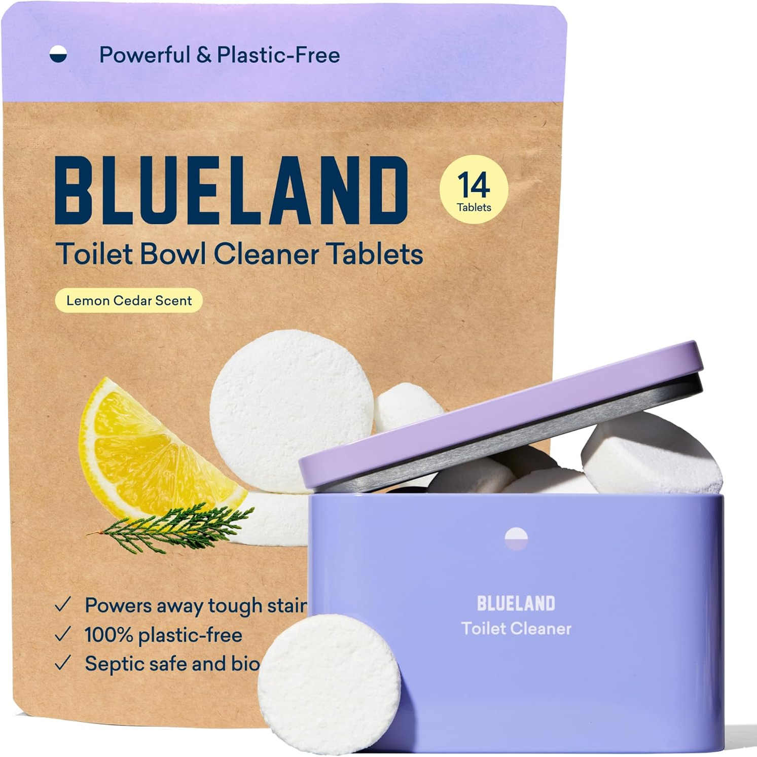 BLUELAND Toilet Bowl Cleaner Tablets, Starter 蓝地马桶清洁片
