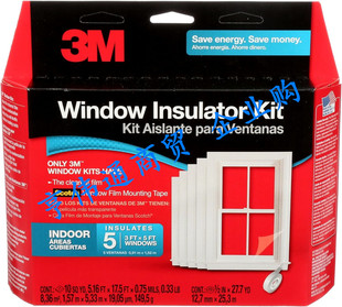 3M Indoor Window Insulation Kit, Insulator Kit for 5 - 3'x5'