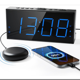 Clock Alarm with Bed Vibrating Roxicosly Shaker Loud