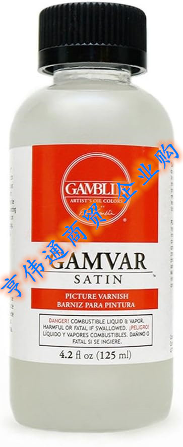 Gamblin Gamvar Pict Varnish Satin, Clear, 4.2oz, Pack of 2