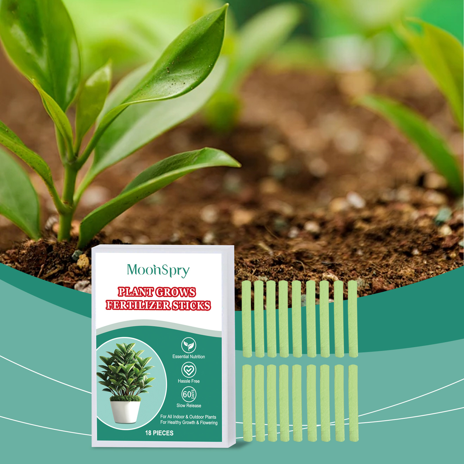 Plant growth fertilizer stick slow-release fertilizer nutrie