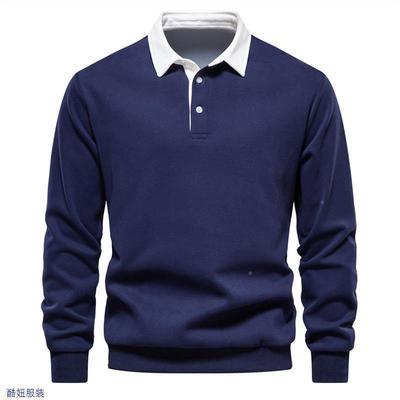 2024 Sleeves Polo Neck European Men's Sweater