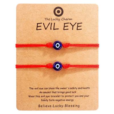 Couples Lucky Evil Blue Eye Bracelet for Women Charms Red