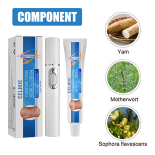 Leg massage cream for external use on the legs, applying moi