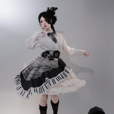 【定金】钢琴独奏Lolita SK cla系优雅 音乐 音符 黑白