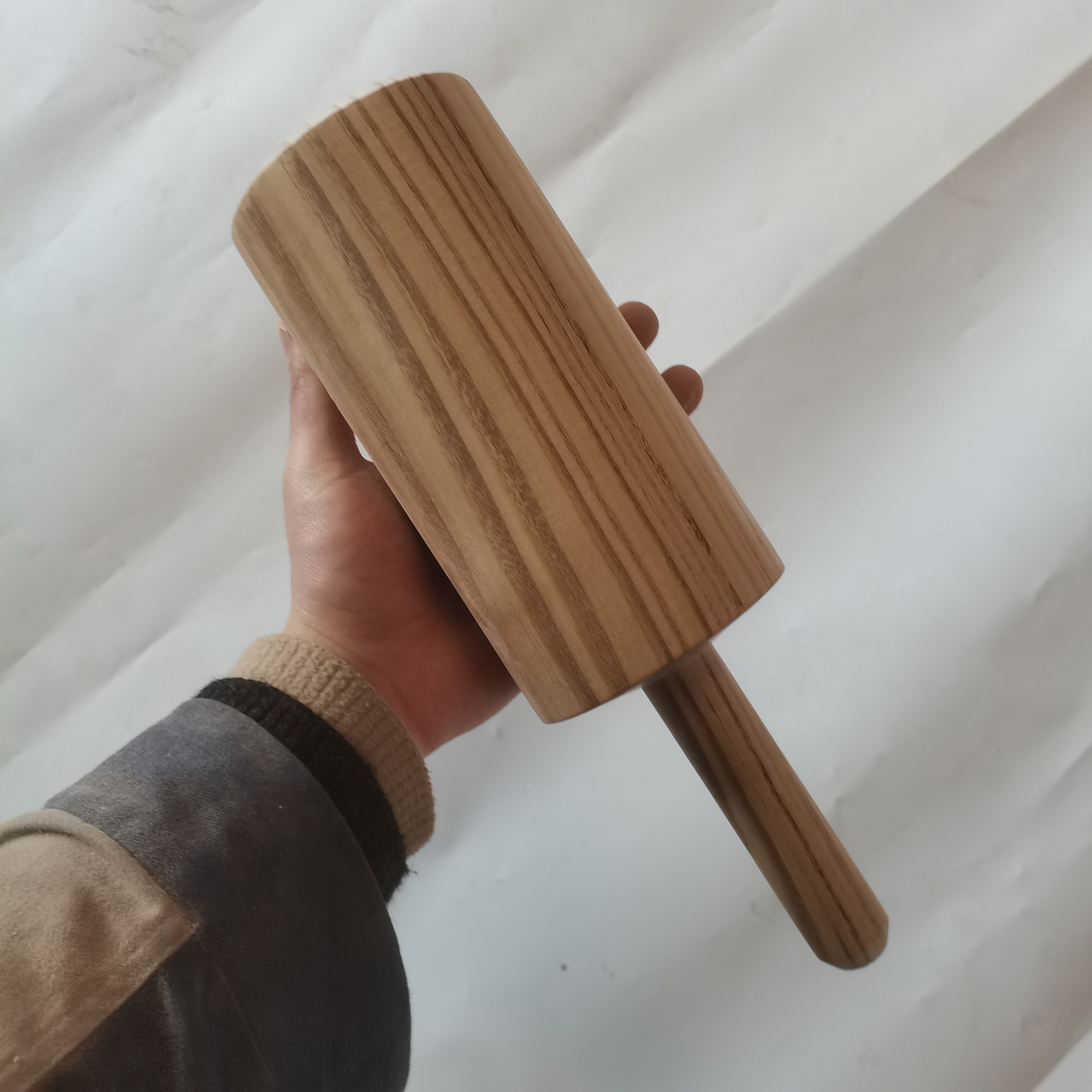 槐木敲肉锤小工具厨房一体锤剁肉锤木锤子棒棒锤子敲肉锤家用新款