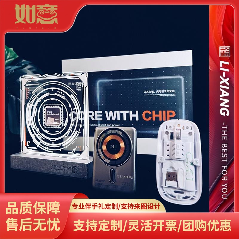 企业伴手礼物夜灯鼠标充电宝定制活动科技潮流商务礼品套装入职